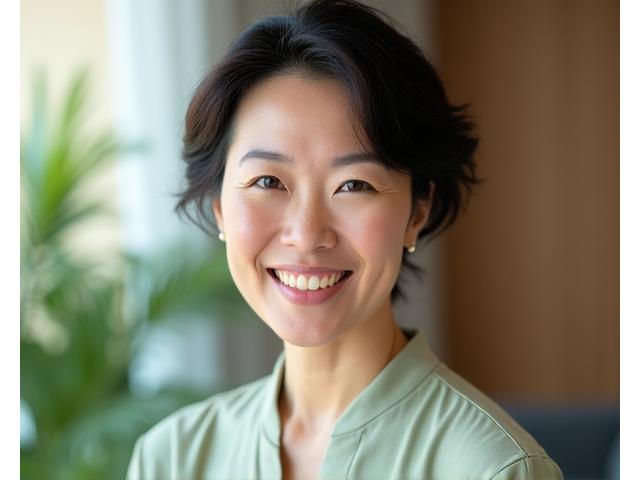Professional photo of Dr. Sara Chen, a compassionate mental health professional.